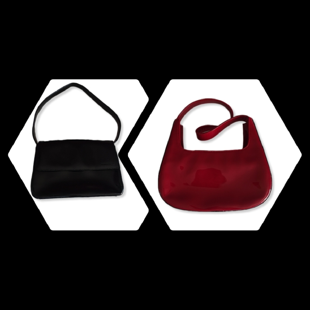 Kenneth Cole patent leather purses 1 black & 1 red